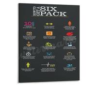 SSOPTMCB Defined Abs Workout Poster Secrets to a Six Pack Canvas Wall-Art for Core Training Home Gym Yoga Studio Decor(Framed,12x18inch(30x45cm))