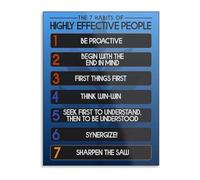 SSOPTMCB Effective Leadership Principles Poster Successful Habits Motivational Wall-Art for Office and Conference Room(Unframed,12x18inch(30x45cm))