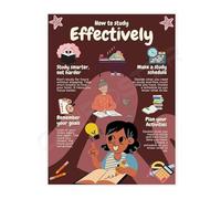 SSOPTMCB Effective Study Techniques Poster Learning Methods Guide Canvas Wall-Art for Study Room and Library Decor(Unframed,16x24inch(40x60cm))