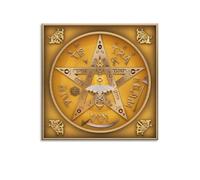 SSOPTMCB Esoteric Wall-Art Canvas Print Sacred Geometry Mystic Symbol Design Modern Abstract Canvas Painting for Living Room Home Decor(Framed,16x24inch(40x60cm))