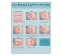 SSOPTMCB Essential Parents Gift Breast Milk Storage Chart Guidelines Poster Educational Lactation Reference for Pumping Moms(Unframed,08x12inch(20x30cm))