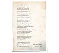 SSOPTMCB From “Through the Looking-Glass” - Jabberwocky Poem Canvas Wall Decor, Literary Art for Home, Dorm, or Creative Workspace(Unframed,08x12inch(20x30cm))