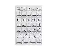 SSOPTMCB Gift for Pilates Instructors & Lovers - Premium Set of 4 Pilates Method Posters | Detailed Anatomy and Exercise Technique Charts, Framed Option Available(Framed,12x18inch(30x45cm))