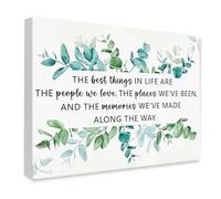 SSOPTMCB Gift Idea Canvas Print The Best Things In Life Are The People We Love Quote Inspirational Wall-Art for Office Home(Framed,12x18inch(30x45cm))