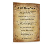 SSOPTMCB Historical Remembrance Poster - Inspirational Quote About Courage & Silence, Canvas Wall-Art for Classroom, Lecture or Community Center(Framed,08x12inch(20x30cm))