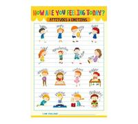 SSOPTMCB How Are You Feeling Feelings Chart, Emotions Educational Poster for Toddlers Kindergarten Classroom Decor, Social Emotional Learning Tools(Framed,12x18inch(30x45cm))