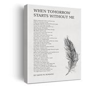 SSOPTMCB “If I Could” - Poem of Remembrance Canvas Art, Bereavement Wall Decor for Comfort, Tribute to Those We Miss, Tabletop Memorial(Unframed,08x12inch(20x30cm))