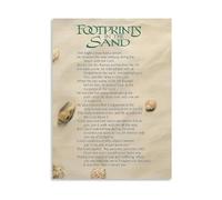 SSOPTMCB Inspirational Footprints in The Sand Poem Prayer Canvas Painting Wall-Art Print for Bedroom Nursery Christian Decor(Unframed,08x12inch(20x30cm))