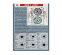 SSOPTMCB Iridology Map Chart Educational Reference Poster Canvas Wall-Art Print for Alternative Medicine Study Decor(Framed,12x18inch(30x45cm))