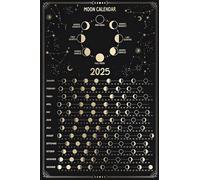 SSOPTMCB Lunar Phases 2025, Moon Calendar with Zodiac Signs and Celestial Light, Astronomical Wall Chart for Educators and Astrology Enthusiasts(Framed,08x12inch(20x30cm))