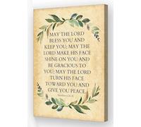SSOPTMCB May The Lord Bless You and Keep You Print - Numbers 6:24-26 Scripture, Inspirational Religious Wall-Art for Bedroom, Church or Gift(Unframed,12x18inch(30x45cm))