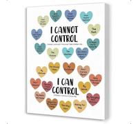 SSOPTMCB Mental Health Affirmation Canvas, I Can Control Therapeutic Wall-Art, Mindful Decor for Therapist Office and Counseling Space(Unframed,12x18inch(30x45cm))