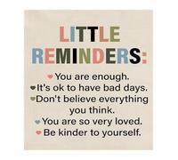 SSOPTMCB Minimalist Inspirational Poster - “You Are Enough” Simple Wall-Art, Be Kind Quote Print for Modern Home, Farmhouse Living Room, Bedroom Decor (Framed,12x18inch(30x45cm))