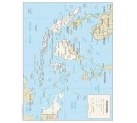 SSOPTMCB Modern Indonesia Political Map Poster - Featuring Roads and Major Cities, Large Format Canvas Print Style for Home Decor(Unframed,16x24inch(40x60cm))