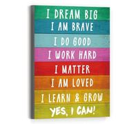 SSOPTMCB Modern Playroom Wall-Art - Bold Dream Big Typography Print on Canvas, Motivational Decor for, Teens, and Classrooms(Framed,16x24inch(40x60cm))