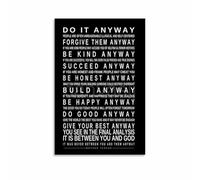 SSOPTMCB Motivational Poster for Office, Inspirational Wall-Art with Famous Words, Canvas Print for Library Study Room(Framed,12x18inch(30x45cm))