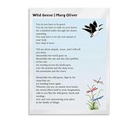 SSOPTMCB Nature Themed Wild Geese Poem Wall-Art Canvas Print for Bedroom Living Room Decor Rustic Farmhouse Style Home Decoration Poster Gift Idea(Framed,08x12inch(20x30cm))