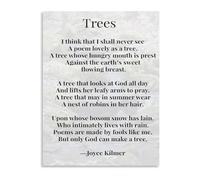 SSOPTMCB Ode to the Standing People Trees Poem Canvas Poster Artisanal Wall Decor for Bedroom Library and Sunroom(Framed,16x24inch(40x60cm))