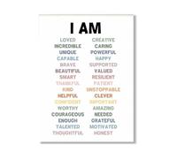 SSOPTMCB Office Motivation Poster Daily Affirmations Mental Health Wall-Art for Confidence Boost Mindset Decor Self Talk(Unframed,16x24inch(40x60cm))