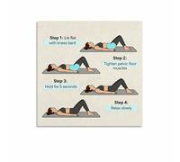 SSOPTMCB Pelvic Floor Anatomy & Exercise Poster - Informative Guide for Core Wellness, Pilates Enthusiasts and Home Fitness Decor(Framed,12x18inch(30x45cm))