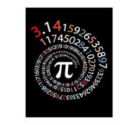 SSOPTMCB Pi Digits Spiral Art Poster Colorful Math Wall Decor for High School Classroom Study Room Teachers(Unframed,12x18inch(30x45cm))