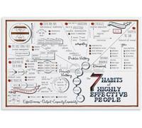 SSOPTMCB Productivity Habits Chart Success Principles Poster Motivational Office Wall-Art for Work From Home Study Room Decor(Framed,12x18inch(30x45cm))