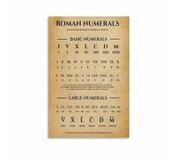 SSOPTMCB Roman Numerals Poster Chart Learning Tool for Students Classroom Decor and Wall-Art for Home Bedroom Living Room(Unframed,08x12inch(20x30cm))