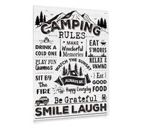 SSOPTMCB Rustic Lake Wall-Art for Cabin, On Lake Time Canvas Print, Lake House Decor Gift for Him, Camper & Cottage(Framed,16x24inch(40x60cm))