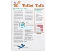 SSOPTMCB Senior Care Poster Bathroom Fall Prevention Home Hazard Reduction Checklist For Elderly Caregiver Reference(Unframed,16x24inch(40x60cm))