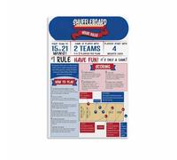 SSOPTMCB Shuffleboard Rules Poster How to Play Guide with Scoring Instructions Diagram Wall Chart for Game Room Bar Pub Man Cave Decor(Unframed,16x24inch(40x60cm))