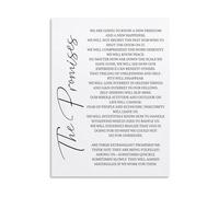 SSOPTMCB Sobriety Promises Wall-Art - Inspirational Recovery & Twelve Steps Print for Home Decor, Office, Gift(Framed,12x18inch(30x45cm))