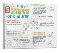 SSOPTMCB Social Emotional Learning Activities Poster for Calming Corner Wall-Art Canvas Print Room Decor Bedroom Living Room(Framed,12x18inch(30x45cm))