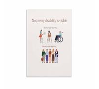 SSOPTMCB Social Justice Poster Not All Disabilities Are Visible Awareness Wall-Art for Bedroom Office Decor(Unframed,08x12inch(20x30cm))