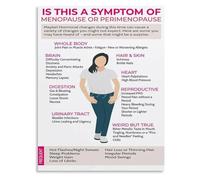 SSOPTMCB Soothing Menopause Symptoms Canvas Art for Womens Wellness A Supportive Poster for Living Room or Bedroom Wall Decor(Framed,12x18inch(30x45cm))