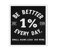 SSOPTMCB Success Mindset Poster One Percent Better Every Day Quote Hustle Inspirational Canvas Wall-Art for Office or Home Gym Decor(Unframed,12X18inch(30X45cm))
