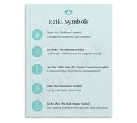 SSOPTMCB Symbols Poster Focus Points for Deep Work Canvas Wall-Art for Yoga Nidra Sound Room(Framed,16x24inch(40x60cm))