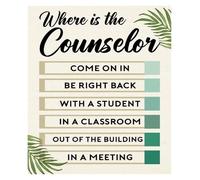 SSOPTMCB “The Counselor’s Office” Wood Sign, Rustic or Modern Door Plaque, Wall Hanging Decor for Elementary School, High School, University(Framed,12x18inch(30x45cm))