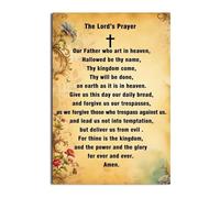 SSOPTMCB The Lord's Prayer Wall-Art: A Vintage Print - Devotional Gift for Baptism, Confirmation, or Inspiring Decor for Christian Household(Framed,12x18inch(30x45cm))