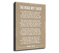 SSOPTMCB The Road Not Taken Poem by Robert Frost Art Print Wall Decor for Study(Framed,08x12inch(20x30cm))