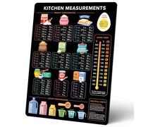 SSOPTMCB Time-Saver Kitchen Conversion Poster - All-in-One Baking & Cooking Measurement Chart, Handy Wall-Art for Home Cooks and Bakers(Framed,12x18inch(30x45cm))