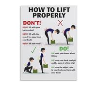 SSOPTMCB Training Poster Safe Lifting Guidelines Ergonomics Canvas Wall-Art for Office Warehouse (Unframed,12x18inch(30x45cm))
