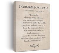 SSOPTMCB Vintage A River Runs Through It Canvas Art Inspirational Quote for Home Office(Unframed,16x24inch(40x60cm))