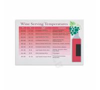 SSOPTMCB Wine Serving Temperature Guide Poster Ideal Temperatures for Red White and Sparkling Wine Wall-Art for Home Bar(Framed,16x24inch(40x60cm))