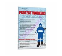SSOPTMCB Winter Construction Guide Protecting Workers in Cold Canvas Poster for Job Site Office Wall-Art(Unframed,12x18inch(30x45cm))
