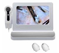 SSQUZA Analyseur De Cheveux De Diagnostic Peau,11 Pouces 50 X 200x,Type De Numérique,Microscope pour Cuir Chevelu,Follicule Pileux,Machine D'analyse De Peau pour La Maison,Salon De Beauté,Spa,Silver