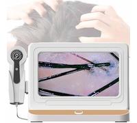 SSQUZA Appareil D'analyse du Cuir Chevelu, 11 Pouces Analyseur De Cheveux Professionnel pour Diagnostic De La Peau 50x/200x Caméra pour Cuir Chevelu Loupe pour Microscope Capillaire pour Salon,Gold