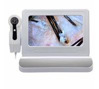 SSQUZA Appareil D'analyse du Cuir Chevelu, 11 Pouces Analyseur De Cheveux Professionnel pour Diagnostic De La Peau 50x/200x Caméra pour Cuir Chevelu Loupe pour Microscope Capillaire pour Salon,Silver