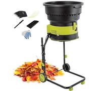SSQUZA Broyeur De Feuilles électrique sans Lame 2500 W, Appareil De Nettoyage De Jardin avec Réduction 17:1, Broyeur De Compost Silencieux, Broyeur De Déchets De Jardin,noPowercord