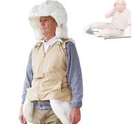SSQUZA Gilet Airbag Antichute for Personnes âgées,Réutilisable Gilet Airbag for Protéger Les Personnes âgées des Chutes,Déclenchement L'airbag en 0,08 Seconde,avec Positionnement MaleKhaki-XXL