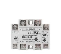 SSR -10AA 25AA 40AA AC Control AC SSR White Shell Single Phase Solid State Relay 24~380VAC TO 80~250VAC(Heat sink)